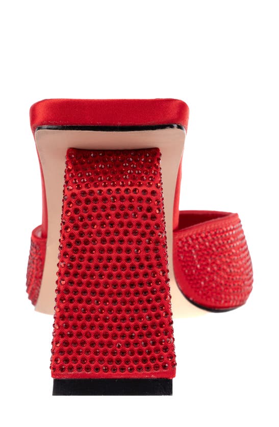 Lady Couture Women's Reese Embellished Block Heel Sandals In Red