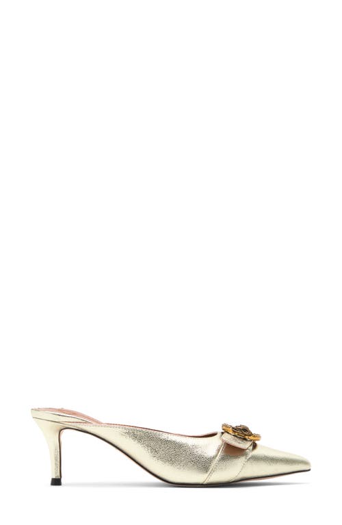 Kurt Geiger London Mayfair Mule Kitten Heel Pump In Gold