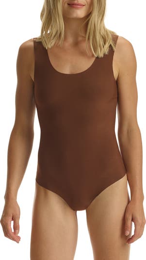 Sleek Back Bodysuit - Cinnamon Brown - Cinnamon Brown / M