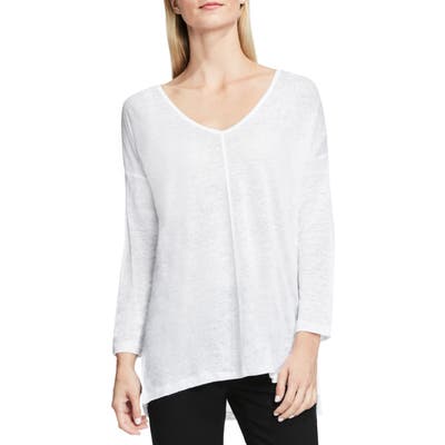 Two By Vince Camuto Seam Detail Linen Tee