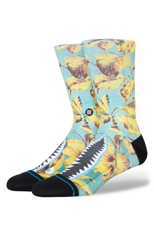 Stance Tropics Warbird Crew Socks in Yellow at Nordstrom, Size Large