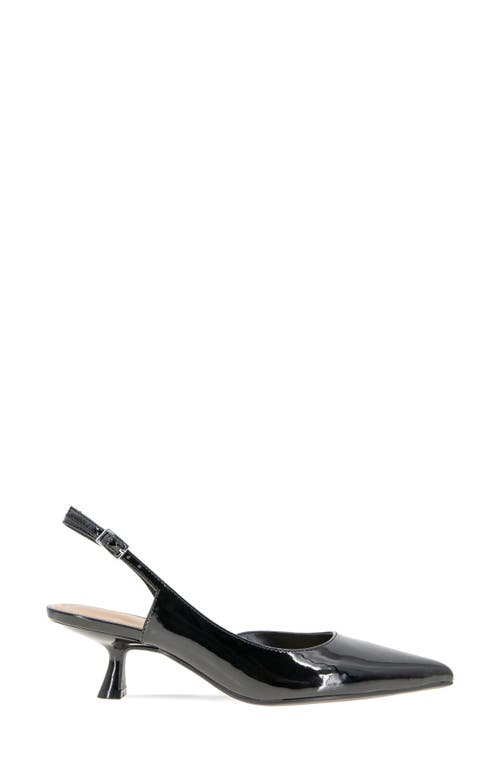 Bcbgeneration Kittie Slingback Kitten Heel Pump In Black Patent