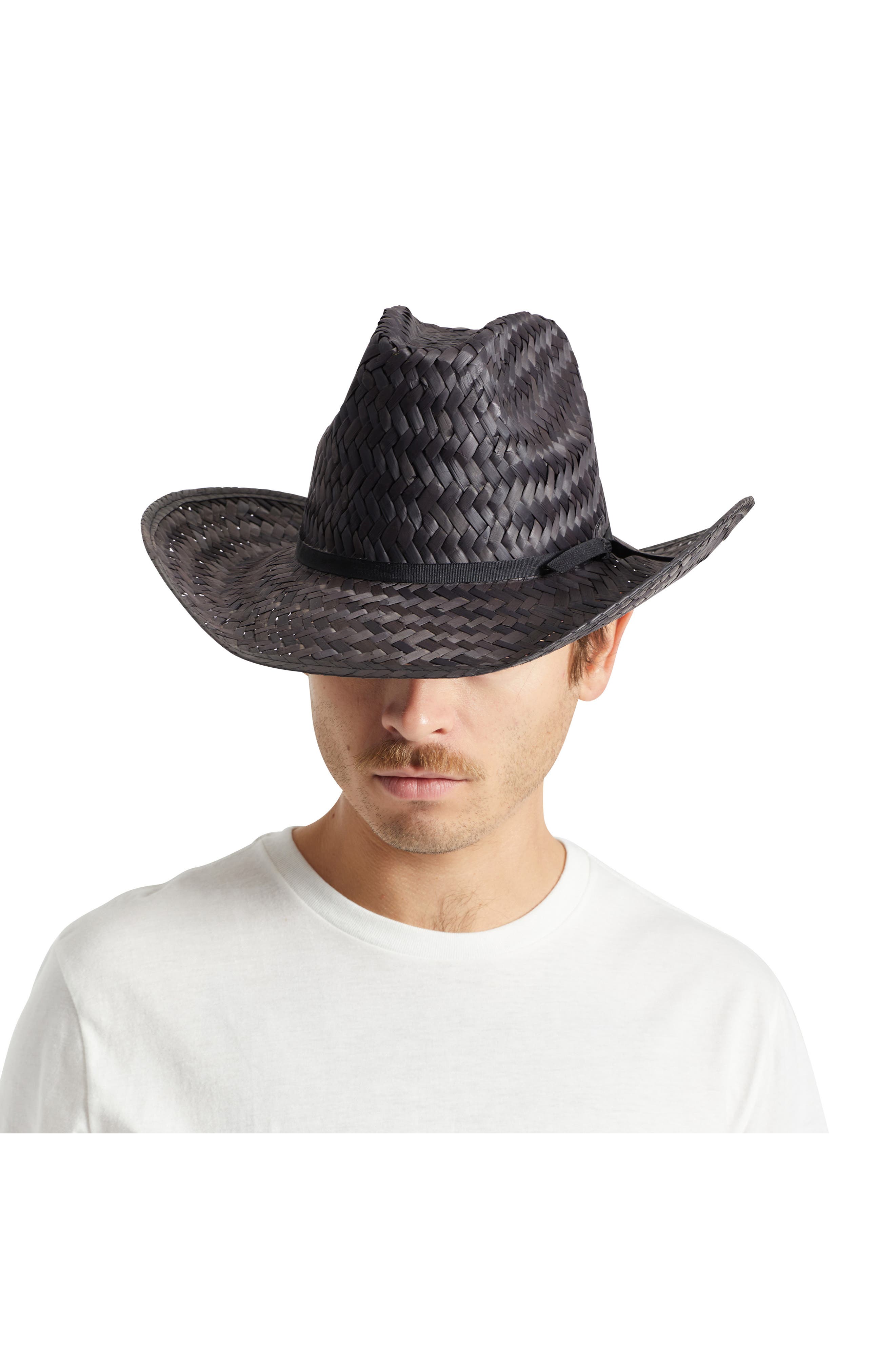 NWT Brixton Houston Straw Cowboy Western Hat in Black Brixton Houston Straw Cowboy Hat in Black | Smart Closet main image 2
