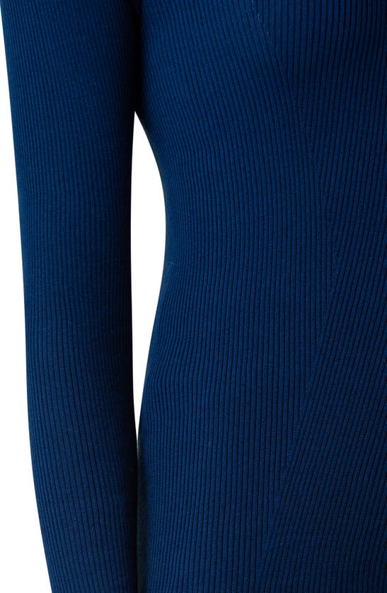 Shop Akris Twist Cotton Sweater In 007-blue Angel