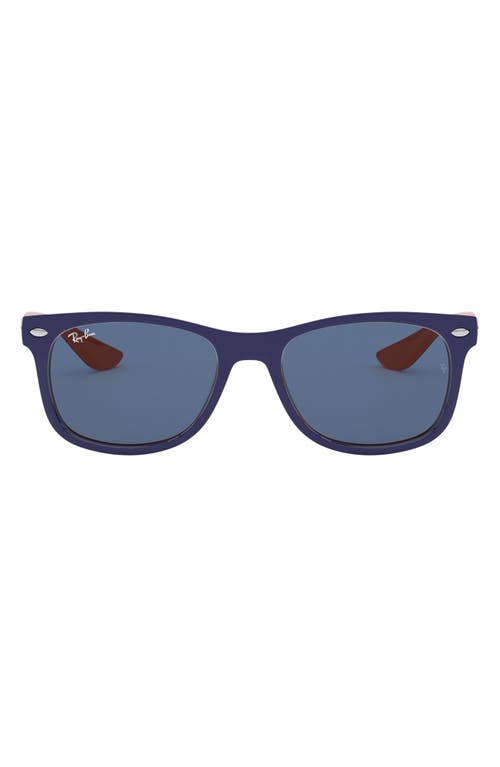 Ray-Ban Junior 48mm Wayfarer Sunglasses in Top Blue/Orange/Blue Solid at Nordstrom