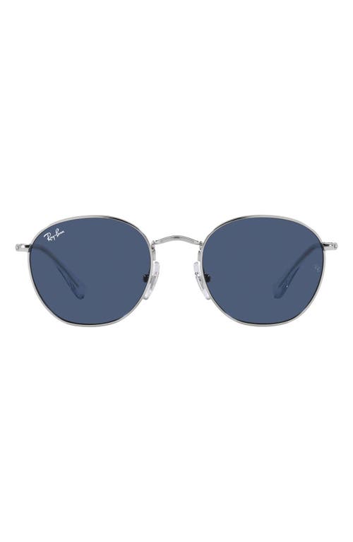 Ray-Ban Kids' Rob Junior 48mm Round Sunglasses in Silver at Nordstrom