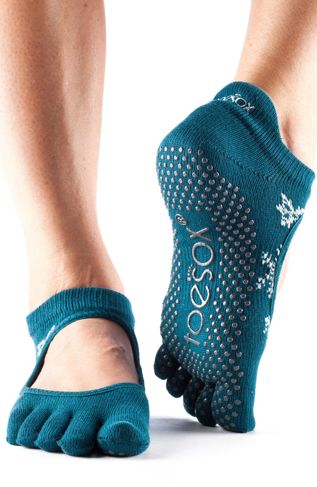 ToeSox 'Let It Snow' Full Toe Gripper Socks Nordstrom