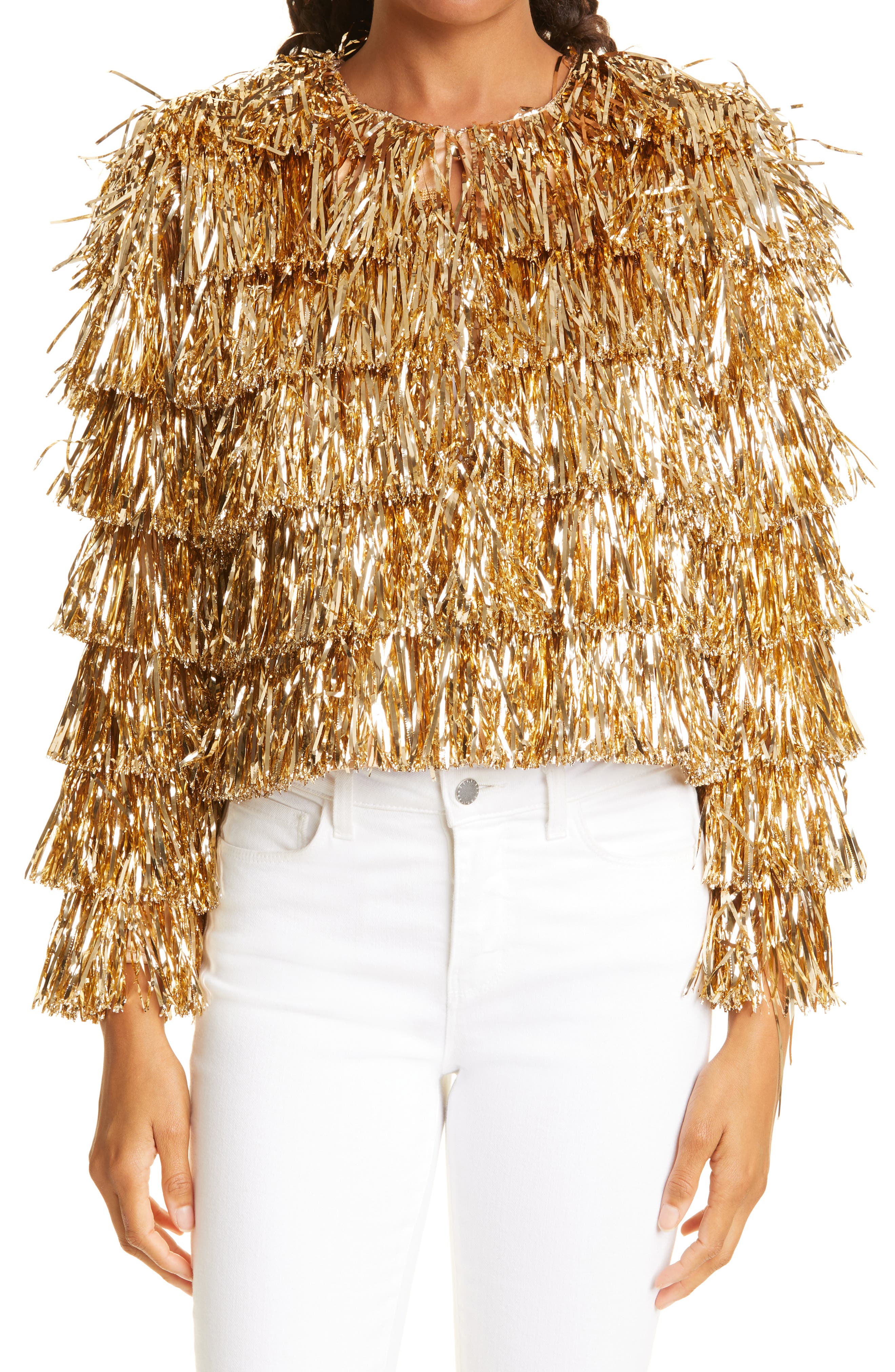 fringe tinsel jacket