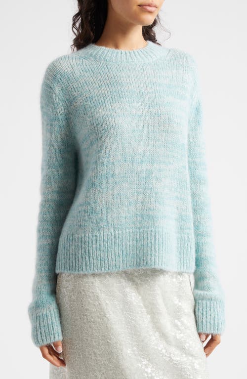 Shop Vince Marl Alpaca Blend Crewneck Sweater In Wave Gem Marl