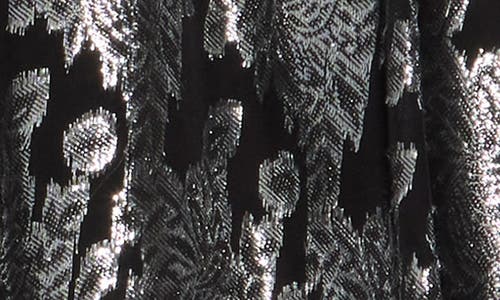 Joie Simi Pleated Metallic Halter Blouse In Caviar Multi