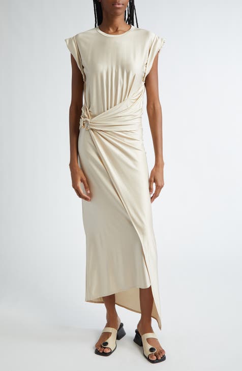 Rabanne Women's Gonna Midi in Pizzo Black
