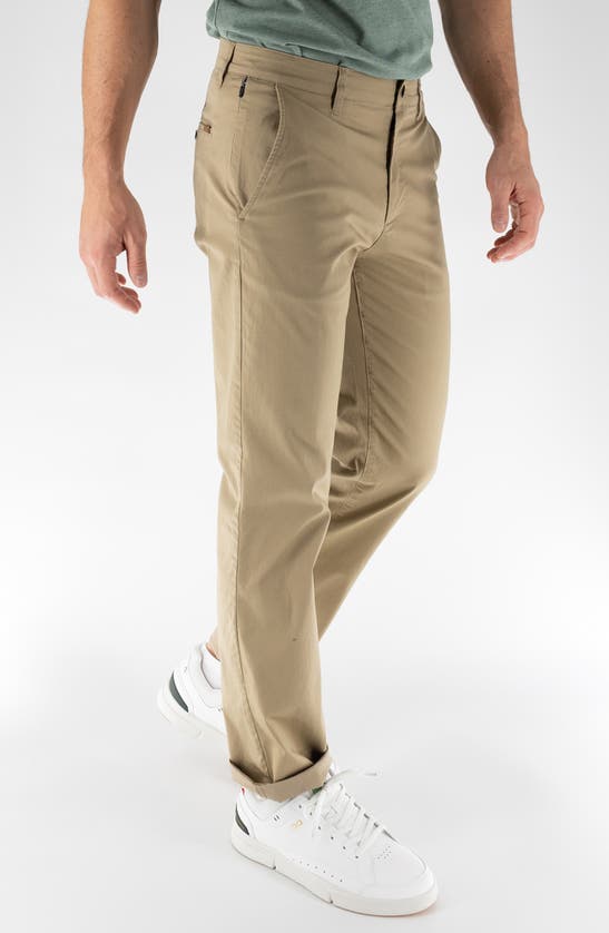 Shop Devil-dog Dungarees Maneuver Slim Straight Leg Performance Twill Pants In Medium Beige/ Khaki