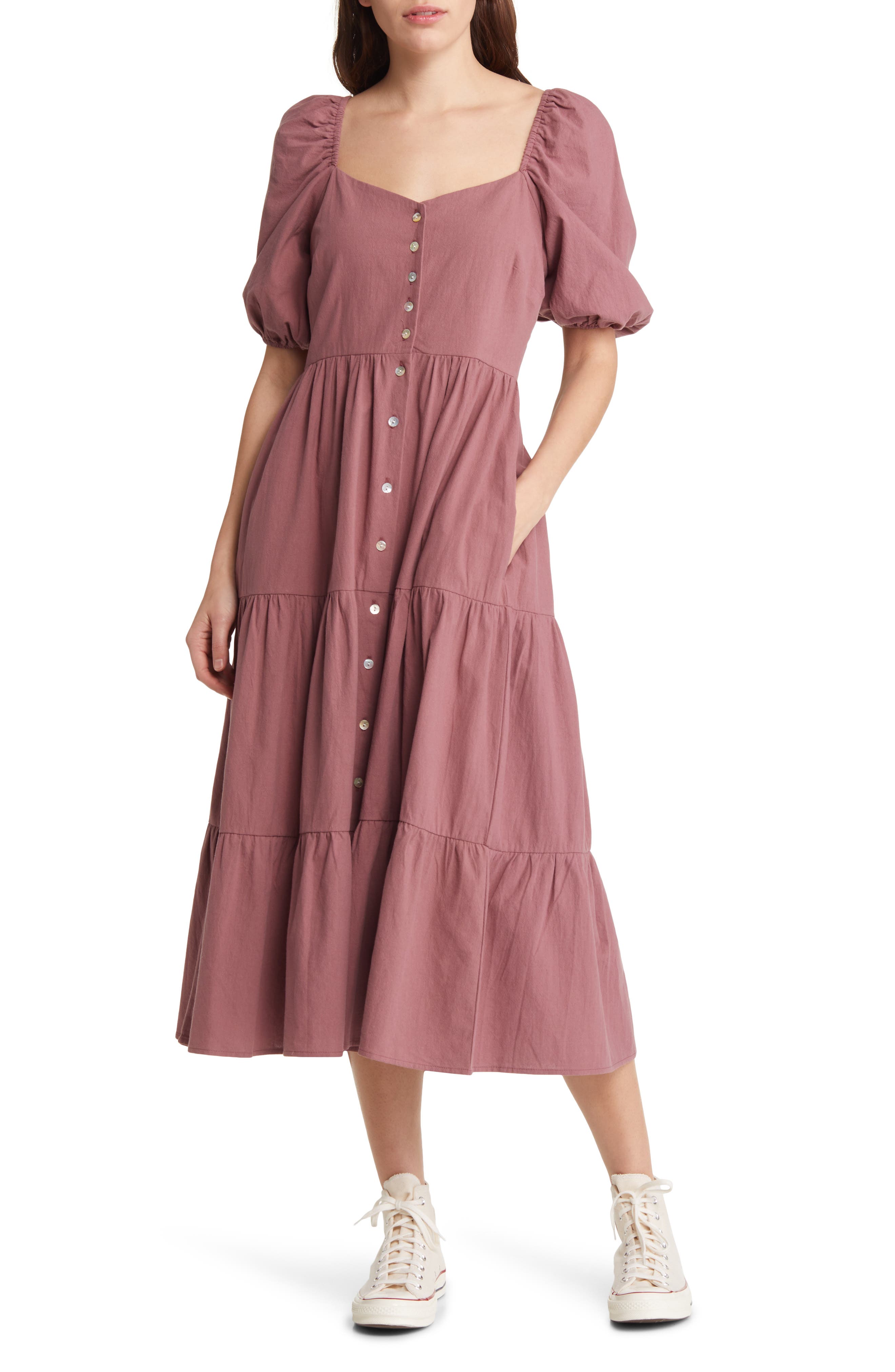 dress with button front