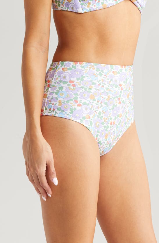 Montce X Liberty London Lulu Floral Print Bikini Bottoms In Betsy