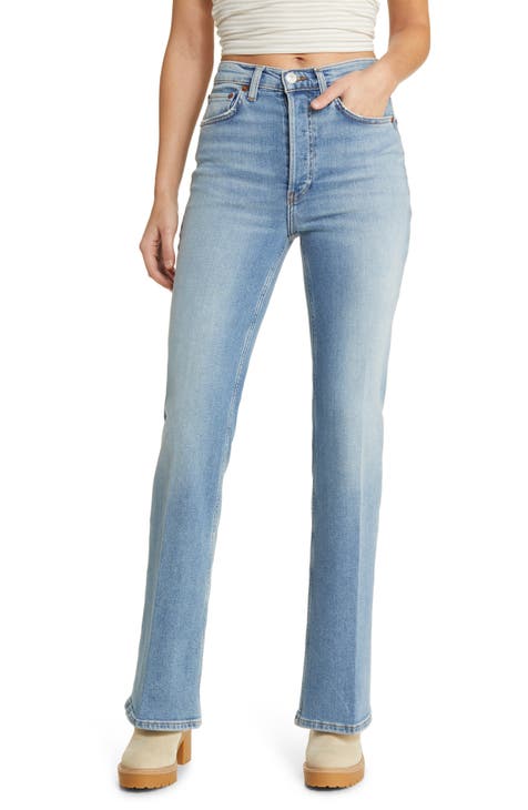 Shop Re/done Stretch Mid-Rise Wide-Leg Jeans