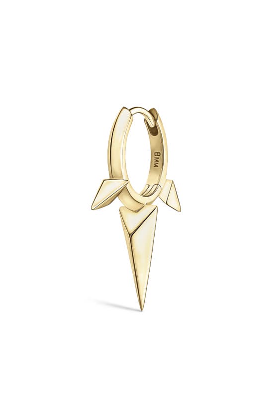 Maria Tash Triple Spike Single Hoop Earring In Yellow Gold