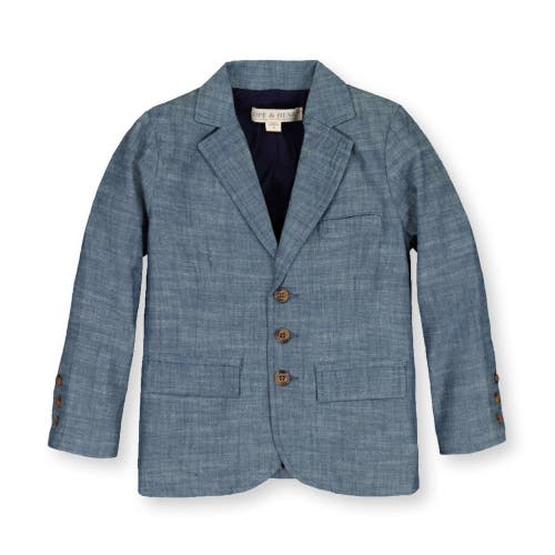 Hope & Henry Boys' Chambray Suit Jacket, Toddler In Blue Chambray