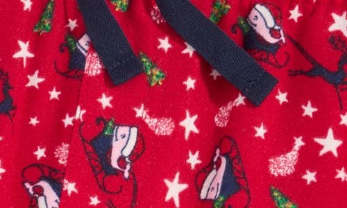 Shop Vineyard Vines Kids' Holiday Print Flannel Sleep Pants In Sw Stars