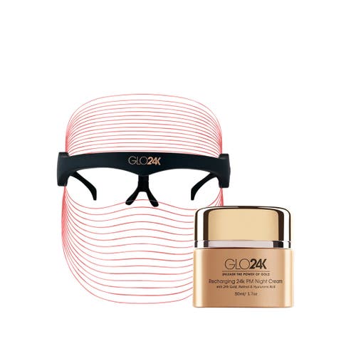 Glo24k Unleash The Power Of Gold 7 Color Led Beauty Mask + Night Cream. In Na