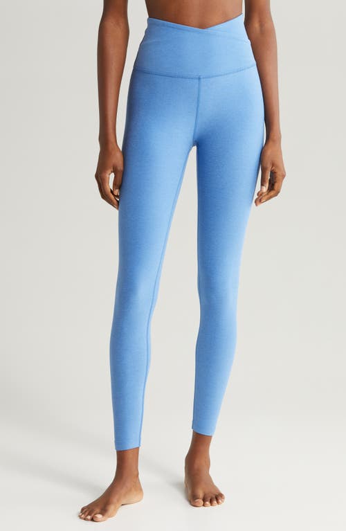 Beyond Yoga Spacedye at your Leisure High Waisted Midi Leggings in Sky Blue Heather