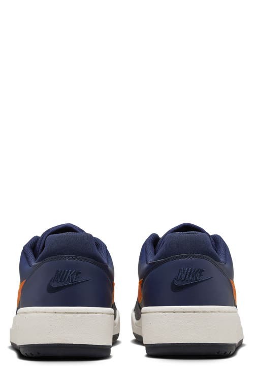 Shop Nike Full Force Lo Sneaker In Dark Obsidian/phantom/orange