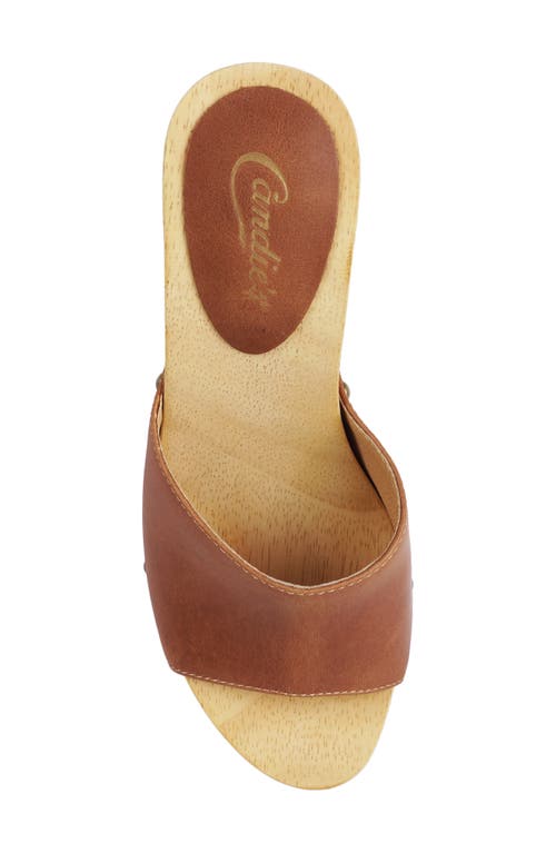 Shop Candies Candie's Fidda Platform Slide Sandal In Tan Leather