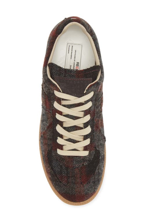 Shop Maison Margiela Replica Wool Sneaker In Grey Combo