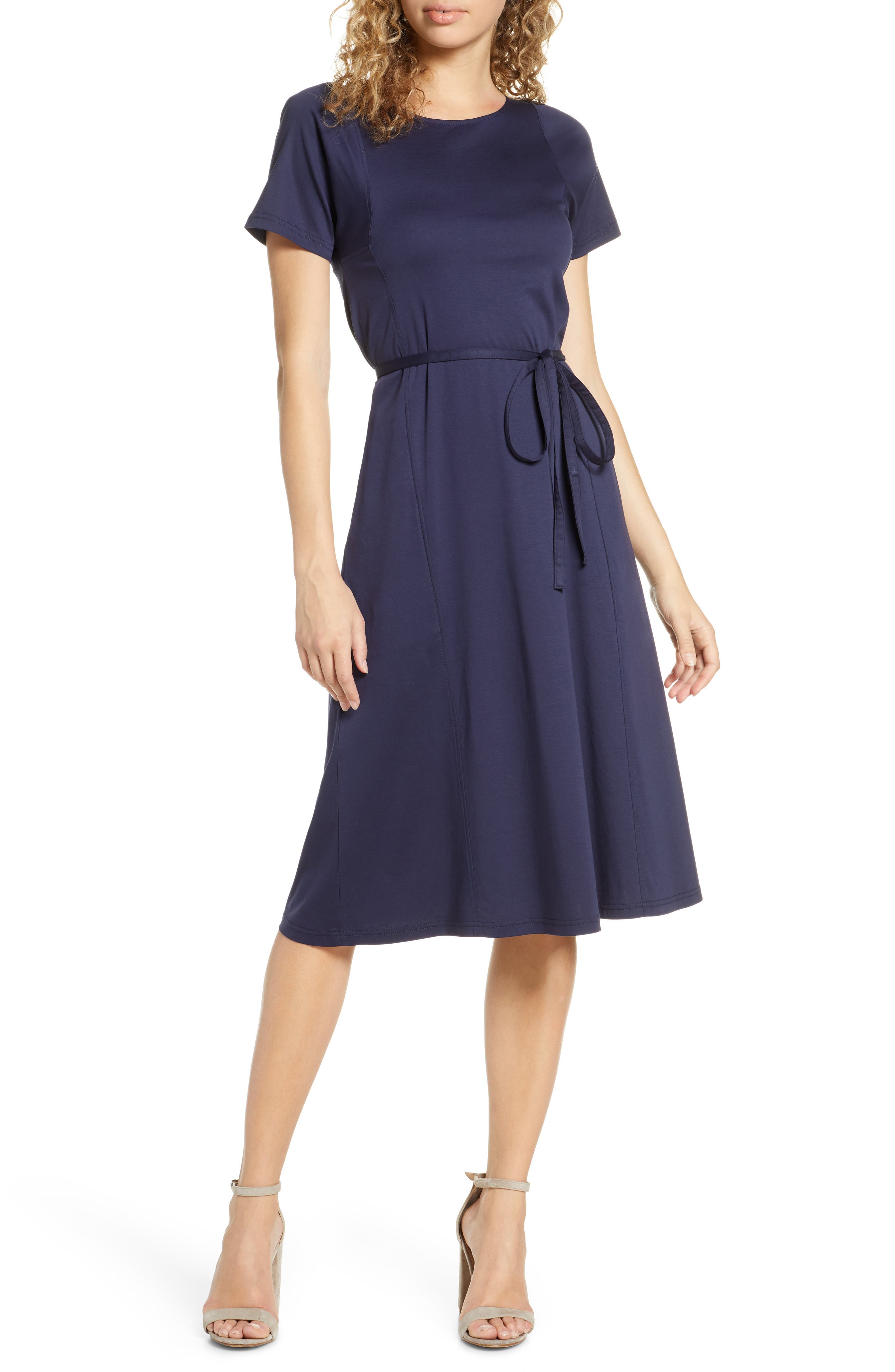 Caara Serra Fit & Flare Dress, Blue