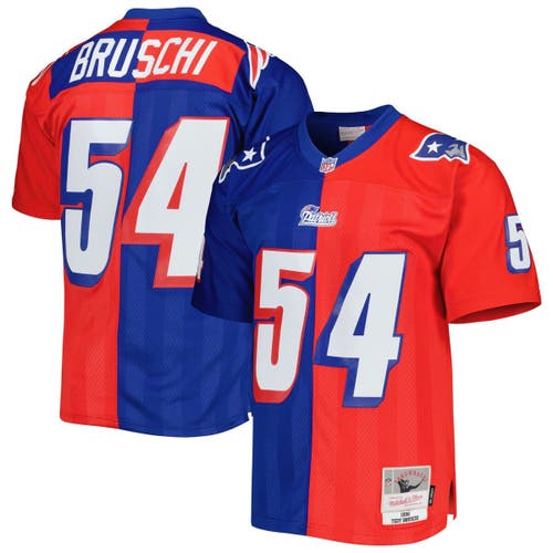 Mitchell & Ness Tedy Bruschi New England Patriots Navy Retired Player Name Number Long Sleeve Top Size: Medium