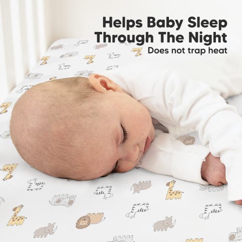 Keababies Soothe Fitted Crib Sheet In Keasafari