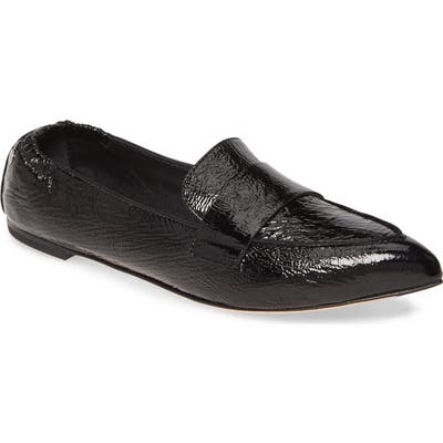 Agl Softy Pointy Toe Moccasin Loafer - Black