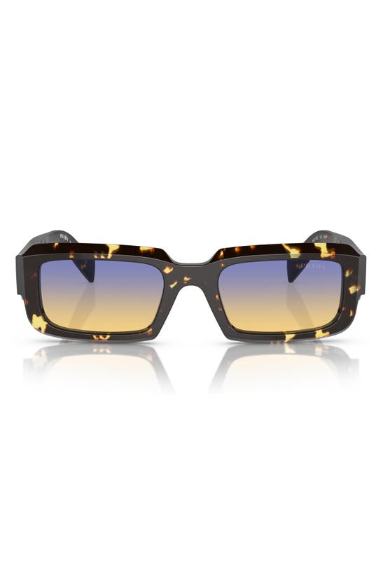 Shop Prada 55mm Irregular Sunglasses In Black Tort