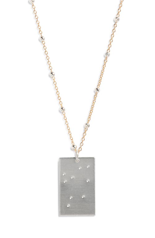 Set & Stones Zodiac Constellation Pendant Necklace in Silver - Libra 