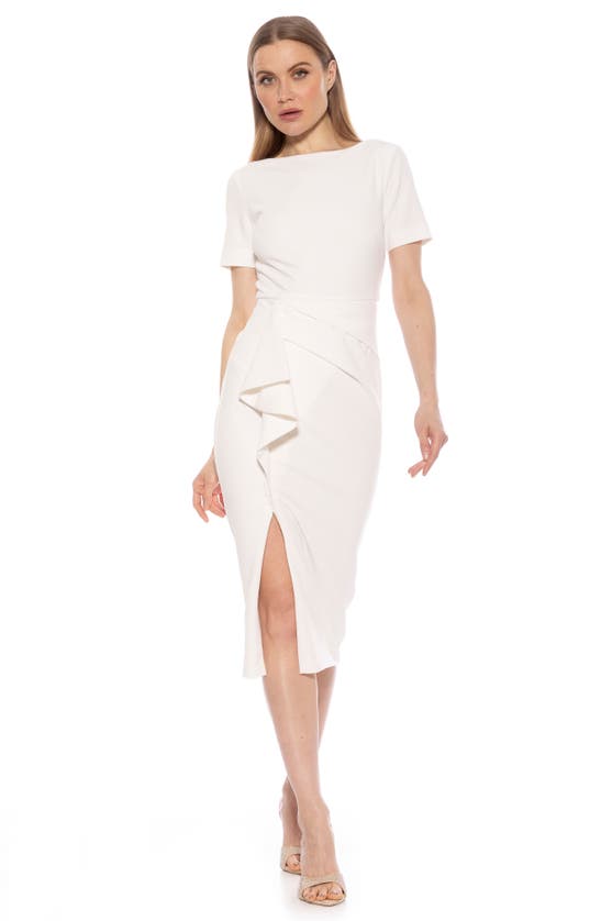 Alexia Admor Zayd Midi Sheath Dress In Ivory