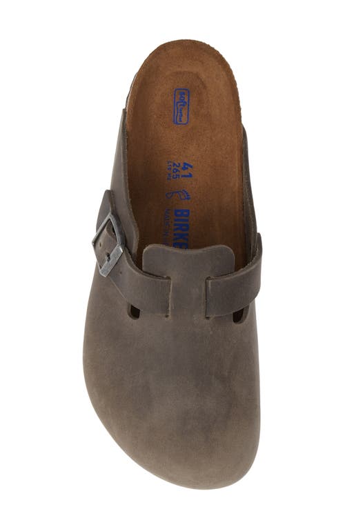Birkenstock Mens Leather Slip On Slip-on Shoes In Basalt