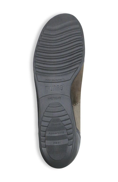 Munro Joliet Sneaker In Khaki Fabric/suede