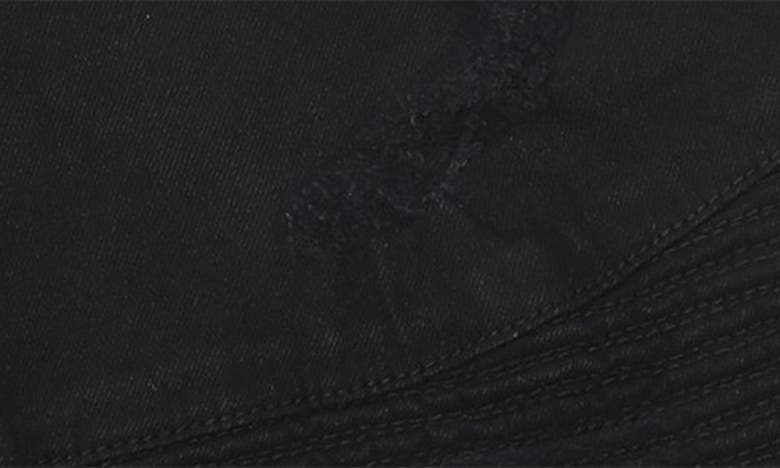 Shop X-ray Xray Kids' Moto Distressed Denim Shorts In Jet Black