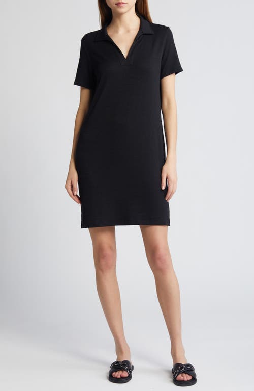 Shop Rag & Bone The Knit Polo Minidress In Black