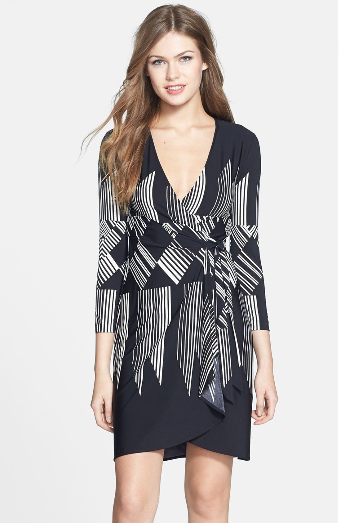 BCBGMAXAZRIA 'Adele' Print Matte Jersey Wrap Dress Nordstrom