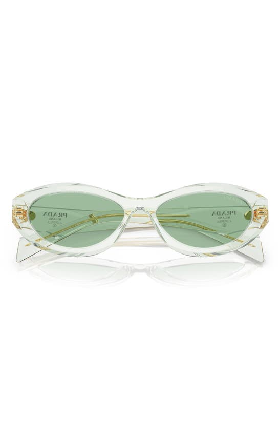 Shop Prada 55mm Irregular Sunglasses In Green
