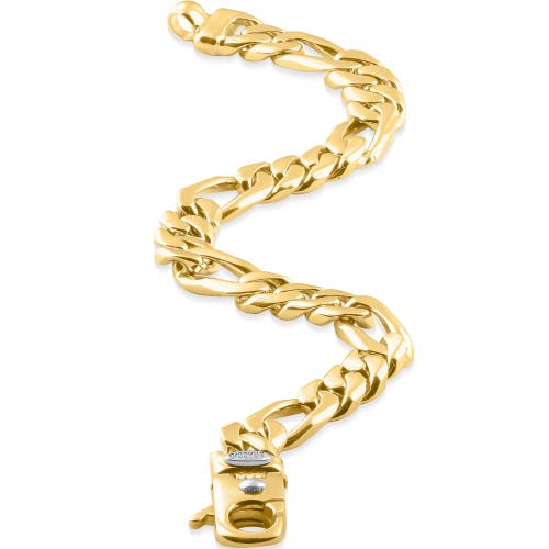 Shop Bliss Diamond Mens Solid 14k Gold 55 Grams Designed Link 9.5mm Heavy Masculine Bracelet 9" In 14k Yellow Gold