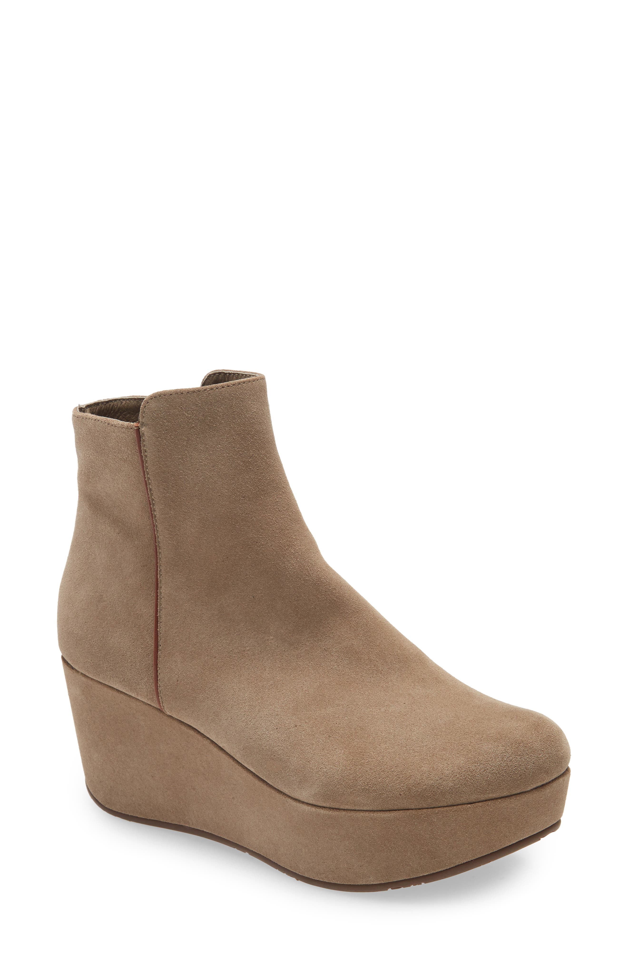 sirina platform wedge booties