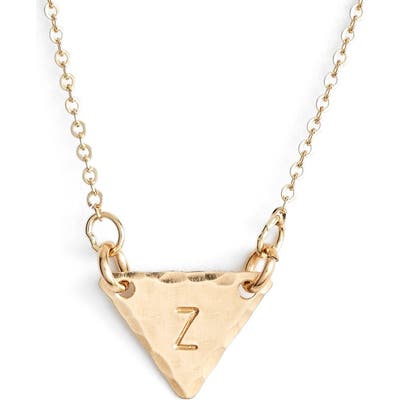 Nashelle 14K-Gold Fill Initial Triangle Necklace