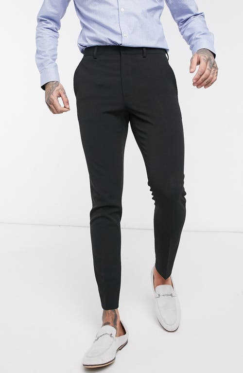 ASOS DESIGN Smart Super Skinny Trousers in Black