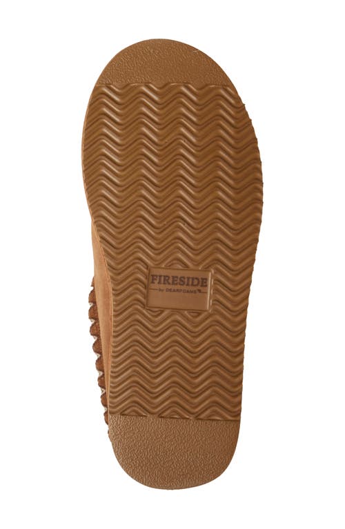 Dearfoams Grafton Genuine Shearling Lined Slipper In Chestnut