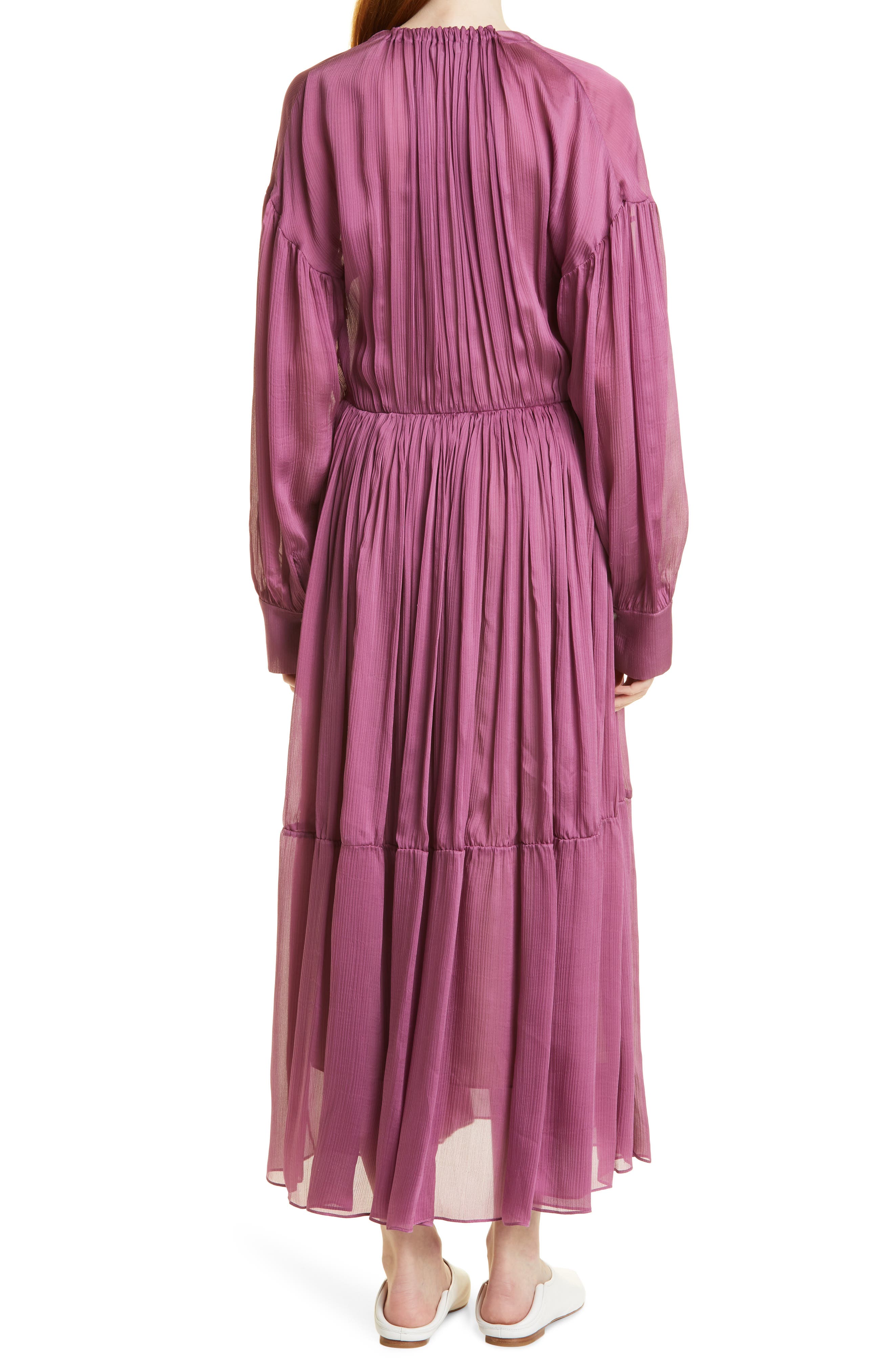 vince pleated maxi dress