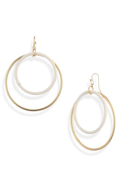 Wrapped Orbital Drop Earrings