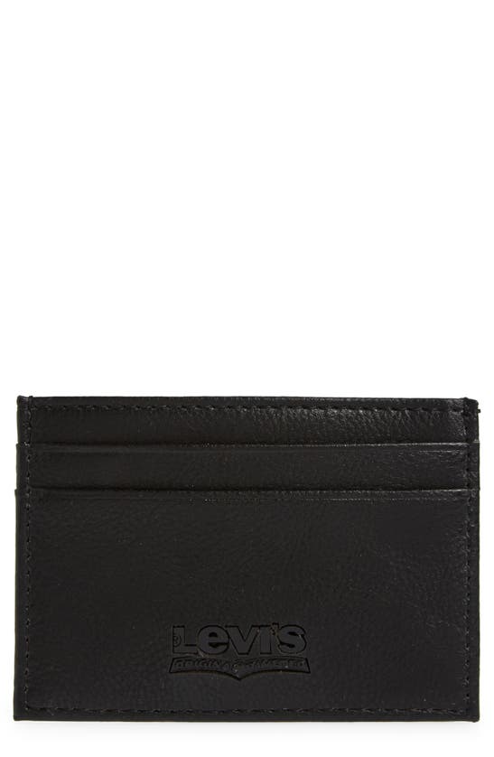 Levi's® Rose Rfid Coated Leather Card Case In Black
