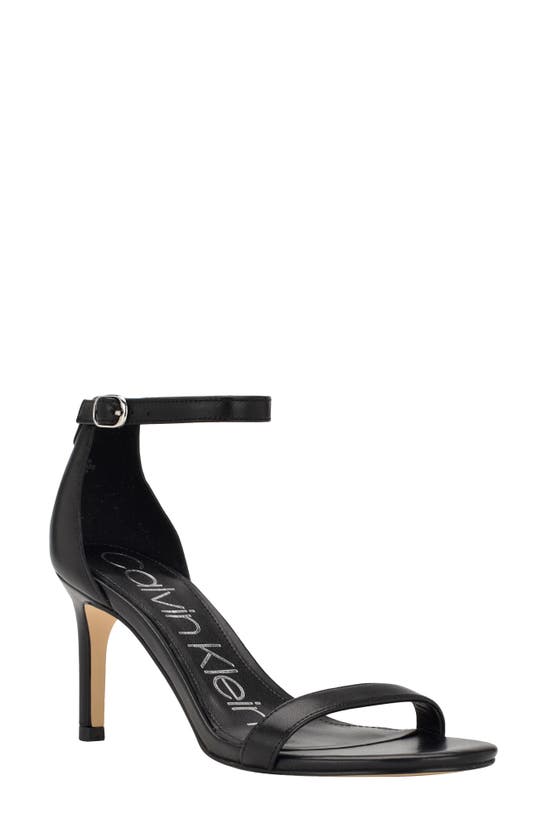 Calvin Klein Fairy Ankle Strap Sandal In Black