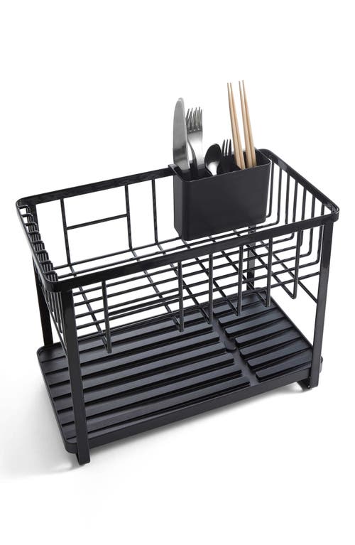 Yamazaki Tower 2 Level Dish Drainer Rack In Black